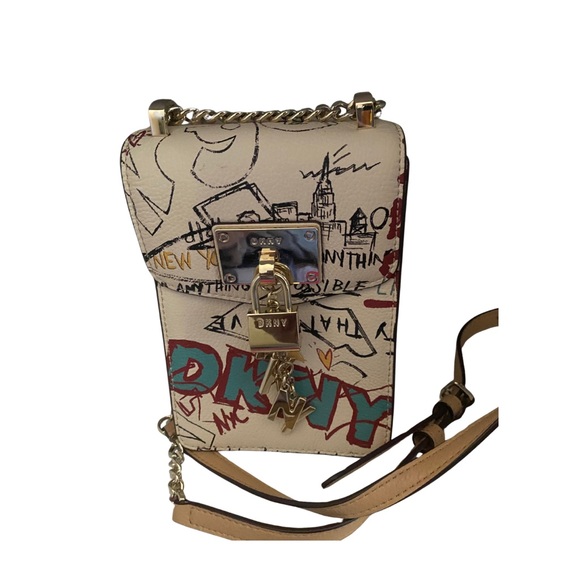 Dkny Elissa North SouthCrossbody Bag in Cream - Picture 9 of 9